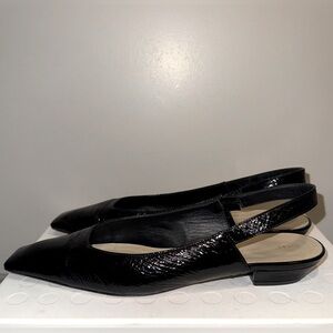 KHAITE Colin Slingback Flats, 39.5, Black